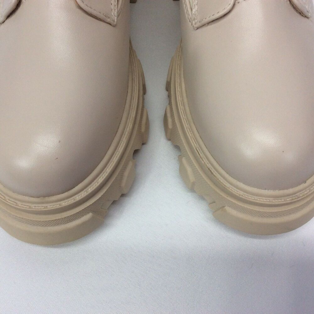 EGO Chunky Sole Combat Boot Light Academia Biker Women US 8.5(UK 6) Faux Leather - Picture 7 of 10